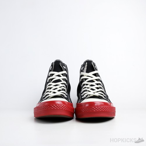 Converse Chuck Taylor All-Star 70 Hi Comme des Garcons PLAY Black Red Midsole